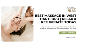 Client enjoying the best massage in West Hartford