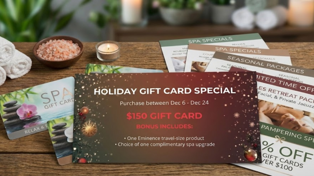 Gift Card Spa Specials | A Touch Of Bliss Organic Spa - Learn More