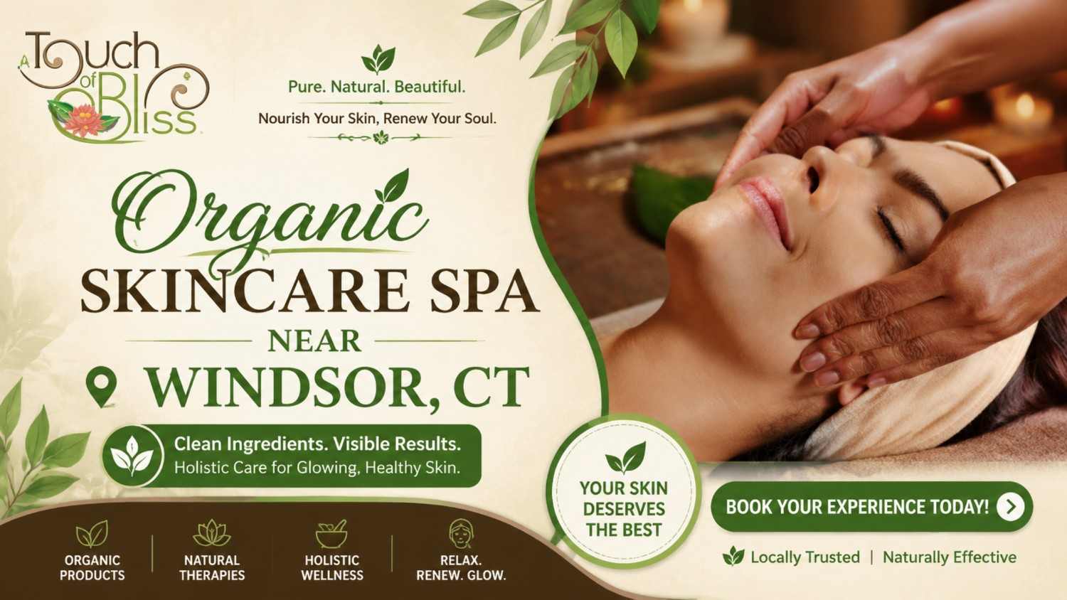 Organic skincare spa near Windsor