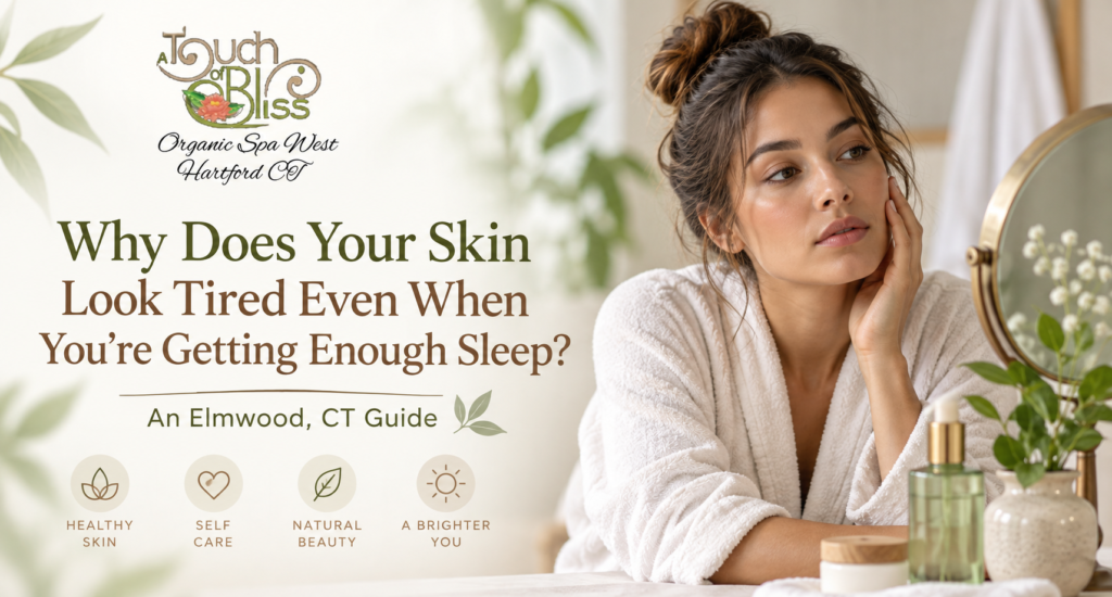 Woman Examining Tired-Looking Skin