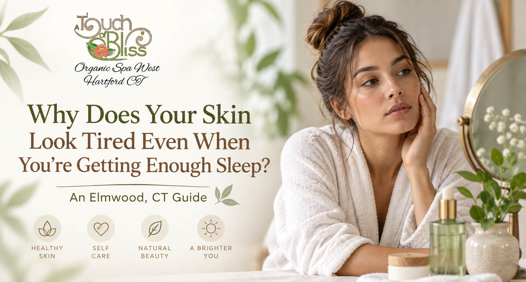 Woman Examining Tired-Looking Skin